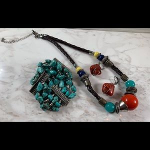 Necklace, bracelet and earrings set